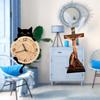 Jesus Sculpture Holy Religious Catholic Wall Clock Decor Ornament Gifts No Ticking Hanging