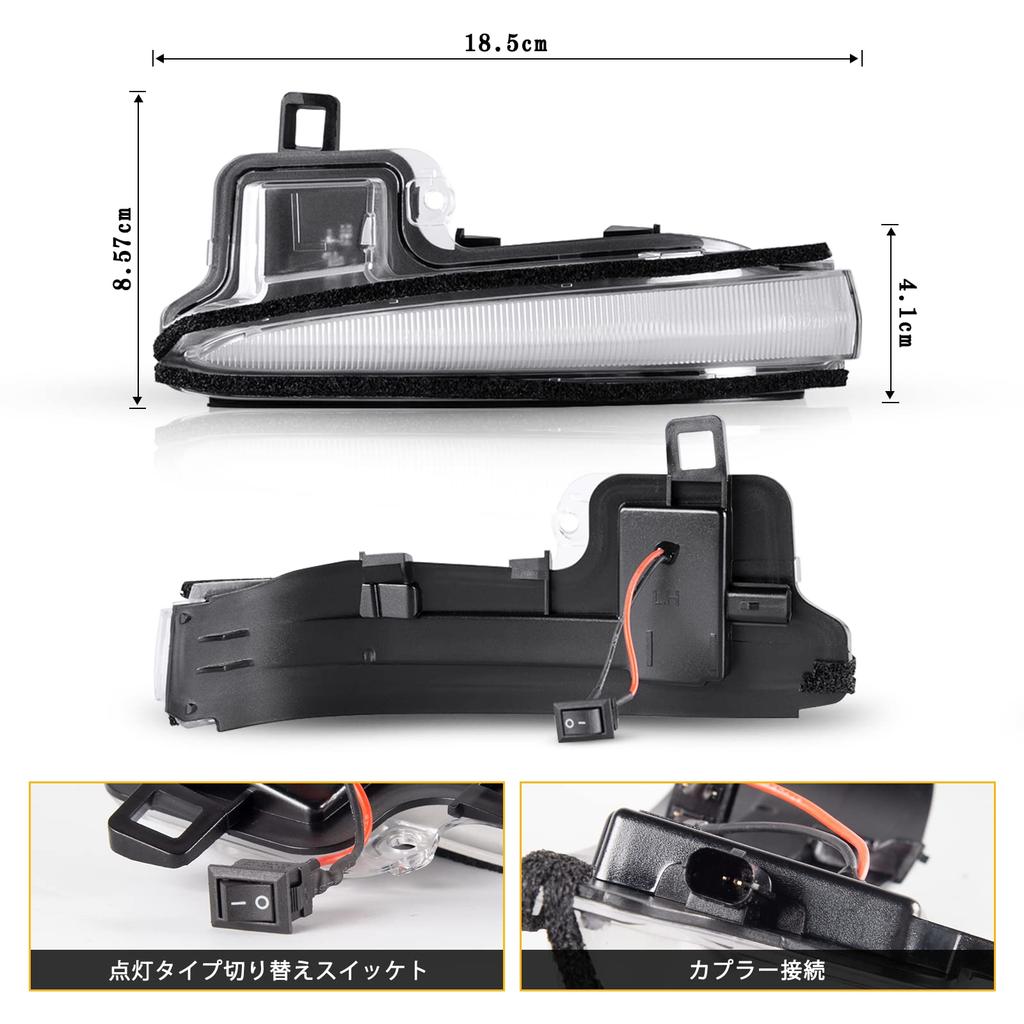 POPMOTORZ Toyota 30 Series Alphard 30 Series Vellfire RAV4 50 Series PHV Sequential Side