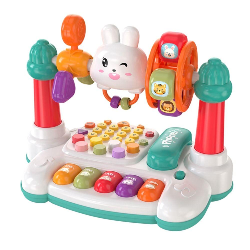 16 In 1 Educational Music Toy Rabbit Baby Piano Toys Cute Rotating Music Piano Keyboard  Toddlers