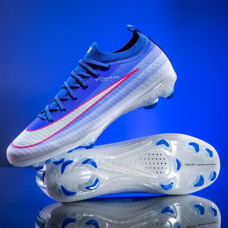 Kuaipu Tian Men's Seamless Flyknit Low-Top Football Shoes with Long and Mixed Studs