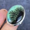 Russian Dendritic Gemstone Handmade 925 Sterling Silver Jewelry Ring Size 9 I3t96