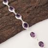 Amethyst Gemstone 925 Sterling Silver Gift Jewelry Handmade Women Bracelet 8.5" RB-2-6