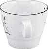 Moomin 80th Anniversary Breakfast 10x8cm Monochrome Comet Cecera Made in Yamaka Mug, 300ml, Diameter, Design, White, Inglaze, Japan, Shoten, MM9402-11