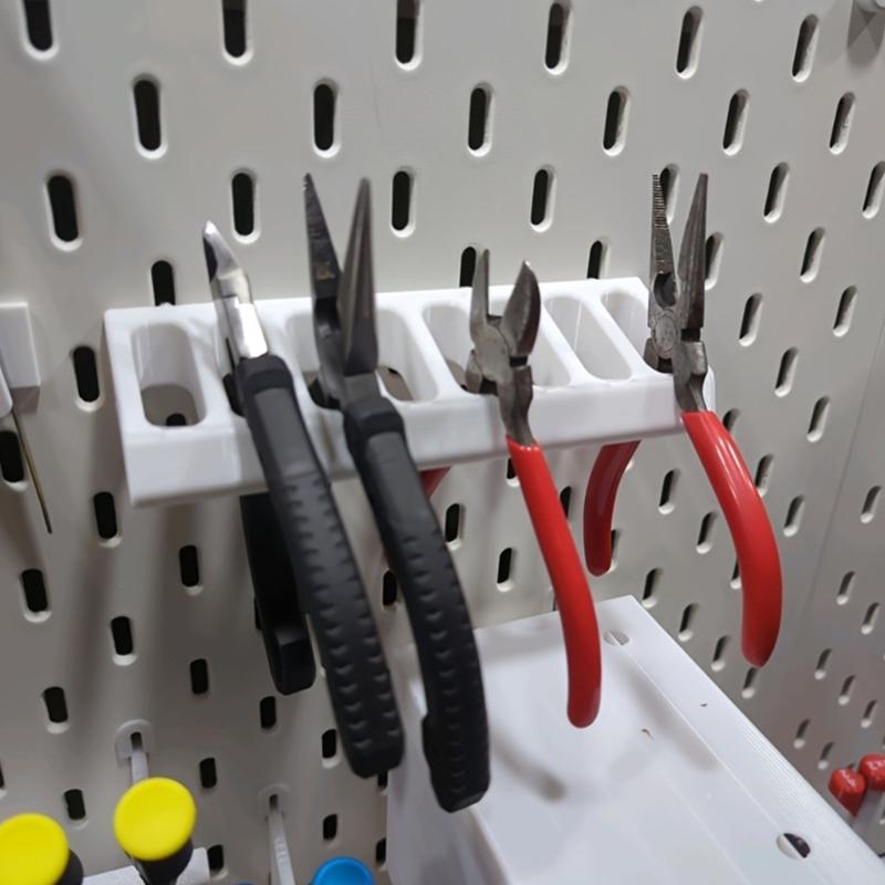 Plastic Garage Tool Holder Storage Rack With Space Saving Design Perfect For Home Workshop Organization
