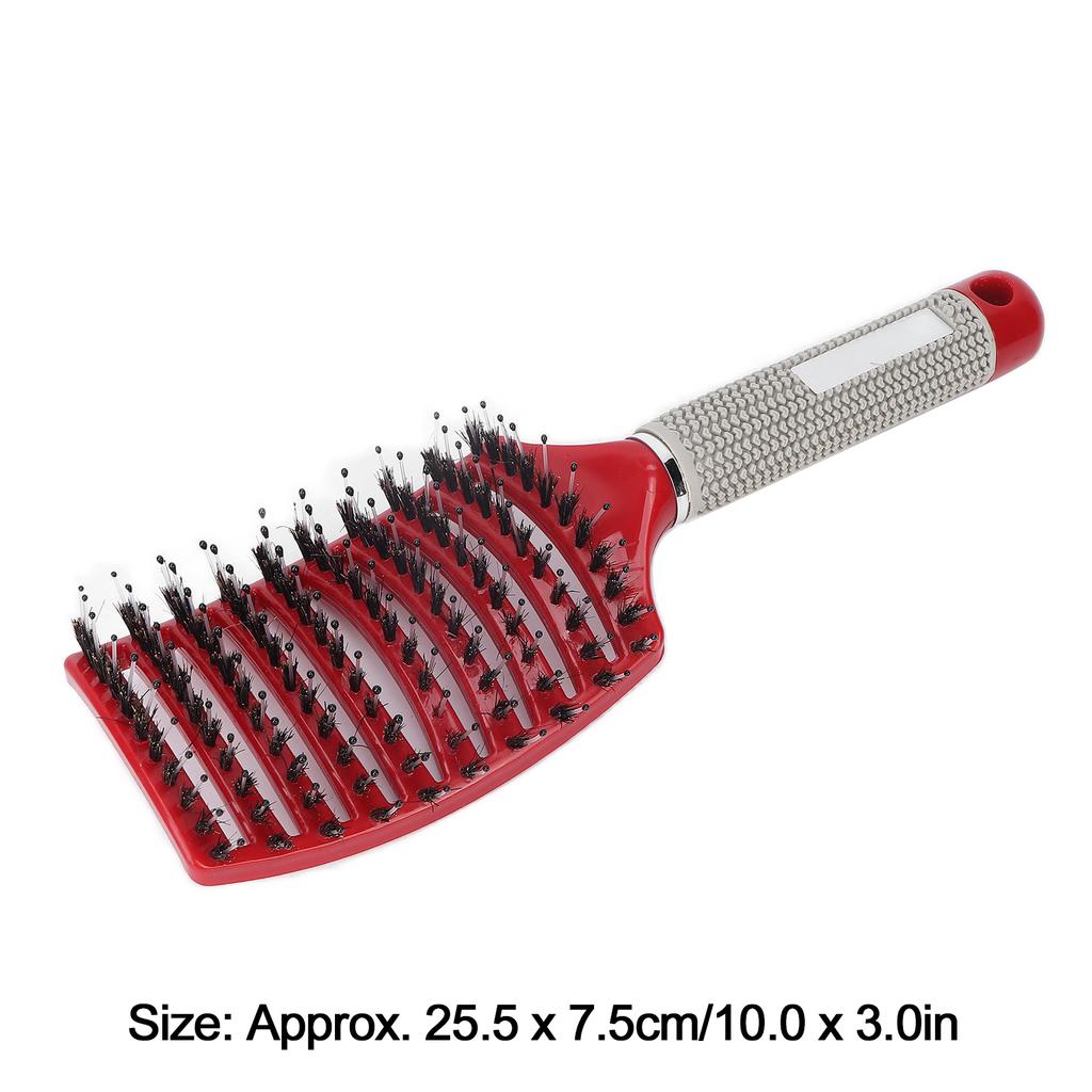 Curved Vent Styling Hair Brush Professional Paddle Detangler Detangling Brush for Wet Dry Curly Thick Straight HairRed