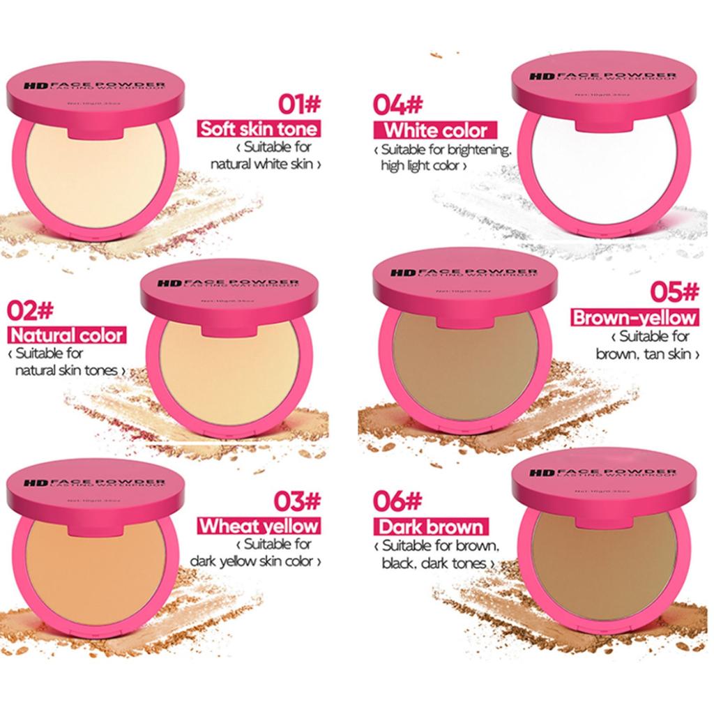 Polvo Compacto Mate Soft Focus para el Rostro - Absorbe la Grasa, Resistente al Sudor y al Agua, Larga Duración