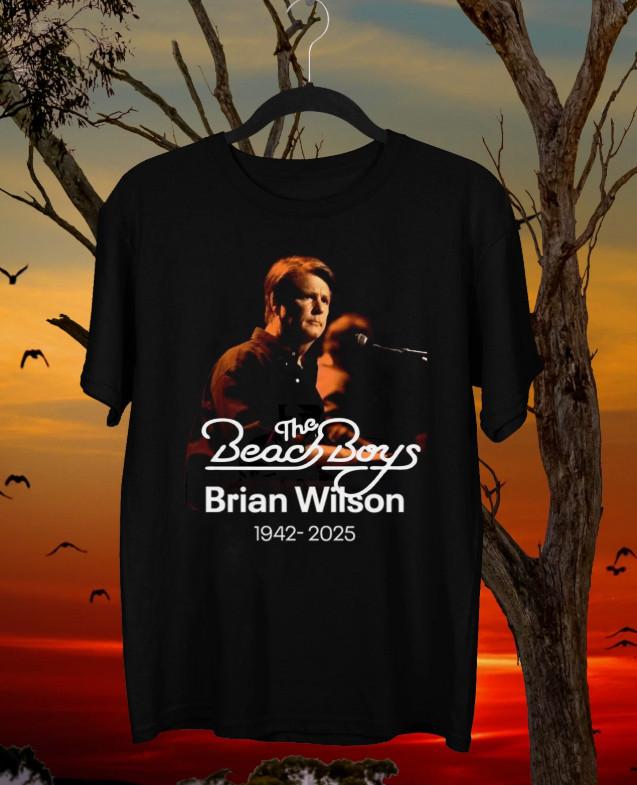 The Beach Boys Brian Wilson 19422025 T Shirt Black All Size Unisex T-Shirt S
