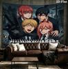 Chainsaw Man Wall Tapestry Aesthetic Wall Hanging Printed Fabric Blanket Decorative Tapestries For Bedroom Living Room Home Decor