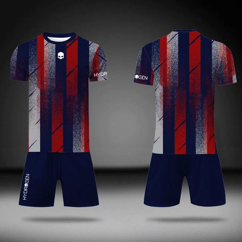 Fashion Unisex 3d Print Jersey Set Outdoor Tennis T-Shirt+Pocket Shorts 2 Piece Outfits Lightweight Quick Dry Men's Tracksuit Sportswear