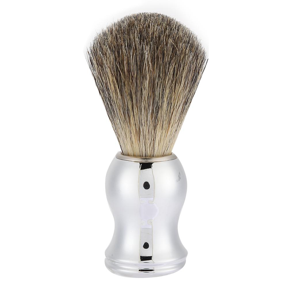 Men Portable Beard Brush Salon Facial Cleaning Foaming Shaving Brush Grooming Tool