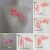Pink Embroidery Nail Bead Sewing Three-dimensional Lace DIY Decorative Clothing Collar Wholesale Sales of 1-10 Piece Accessories