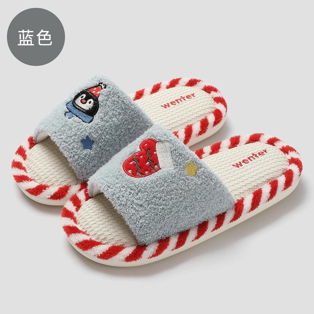 Leaky Toe Home Slippers, Four-season Breathable and Sweat-absorbing Indoor Home Non-slip and Silent Korean Version, Less Cotton Drag Summer