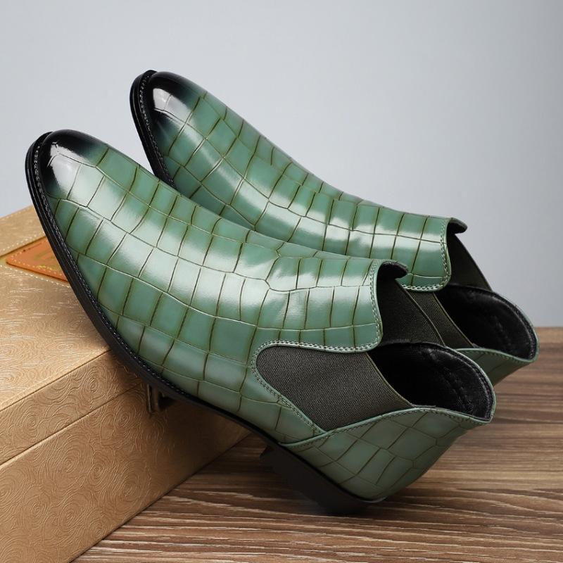 Men's Green Leather Formal Shoes for Men Oxfords Male Wedding Party Office Business Shoe Man Zapatos De Hombre Plus Size 38-48
