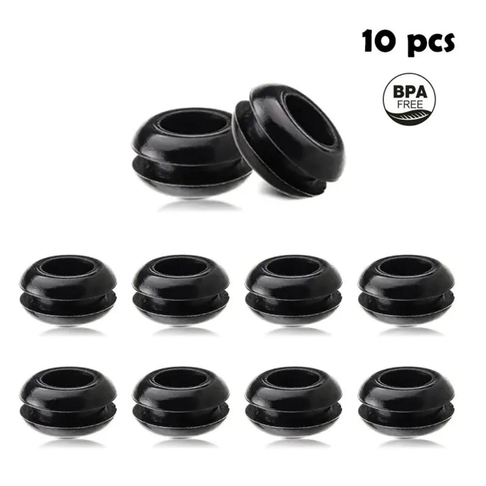 S-Shape Airlocks, Homebrew Bubble Airlock, Carboy Stoppers & Fermenter Seal Valves with Food-Grade Grommets, Wine Making 10pcs чёрный