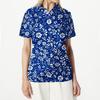 Womens Casual Floral Print Short Sleeve Button Down Shirt Open Front Collar Blouse Lightweight Summer Top
