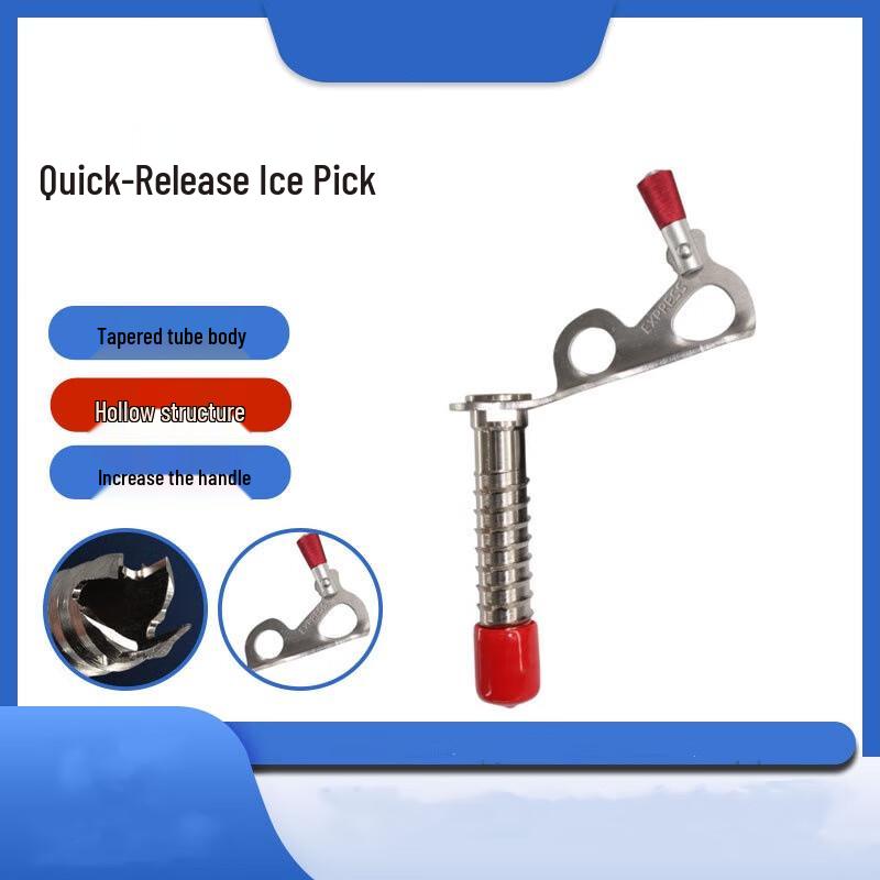 Quick-Thread Hand-Crank Ice Screw Anchor