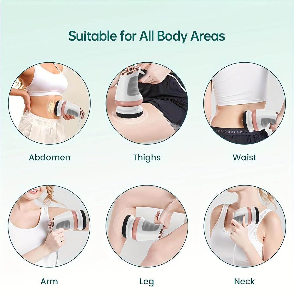 5-Head Full-Body Relaxation Massager with 3 Washable Massage Heads for Waist, Abdomen, Legs, Arms, and Buttocks