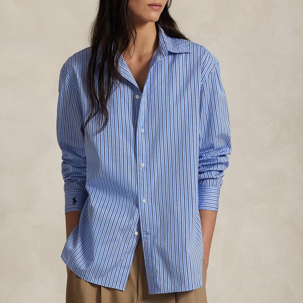 Polo Ralph Lauren Striped Single-Breasted Long Sleeve Shirt Women Shirts 211968218-004