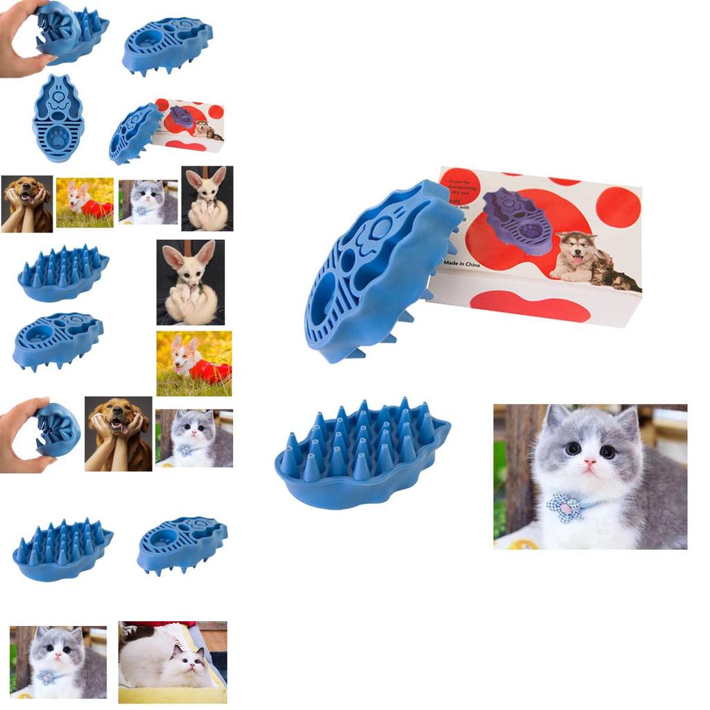 Dual-function Pet Brush Massages And Removes Hair Effectively
