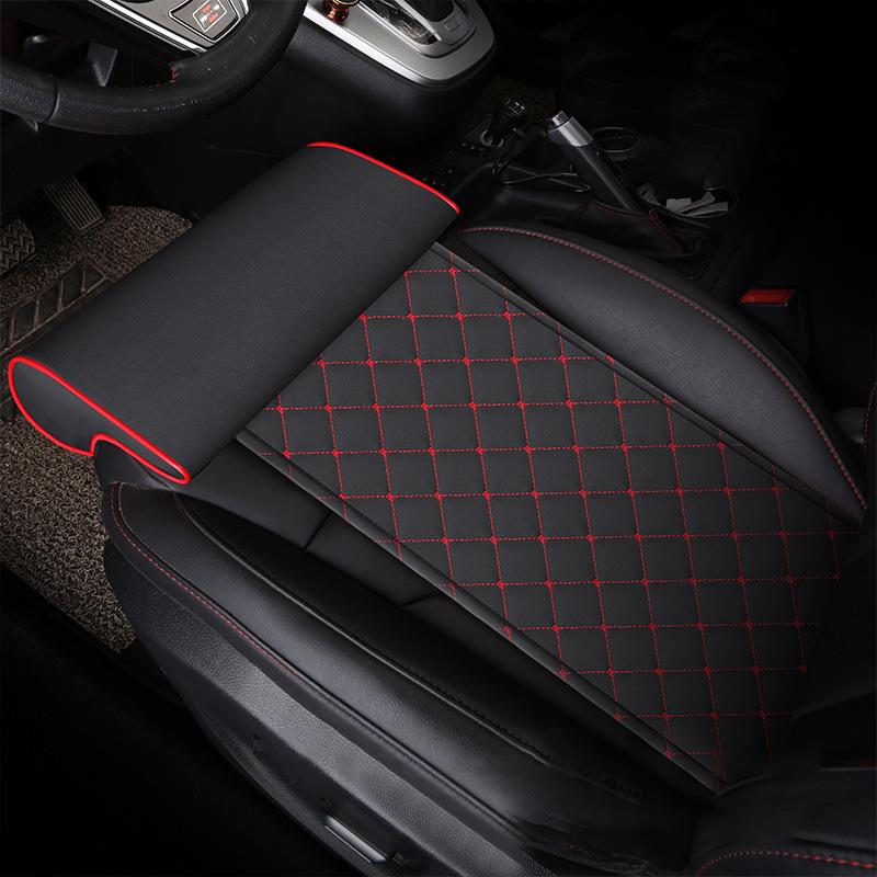 Univerzální PU kožený prodlužovací polštář autosedačky proti únavě při jízdě Pohodlná kolenní opěrka nohou Polštář prodlužování stehen