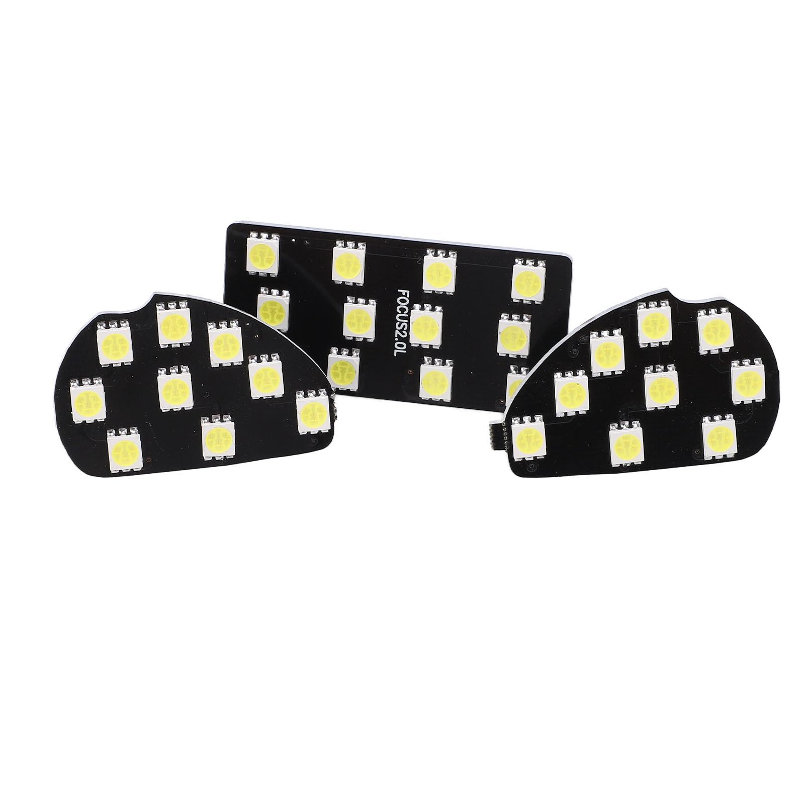 

3 шт. лампы для чтения в салоне автомобиля, плафон, 30 светодиодов, 12 В, белый свет, замена для Ford Focus MK2