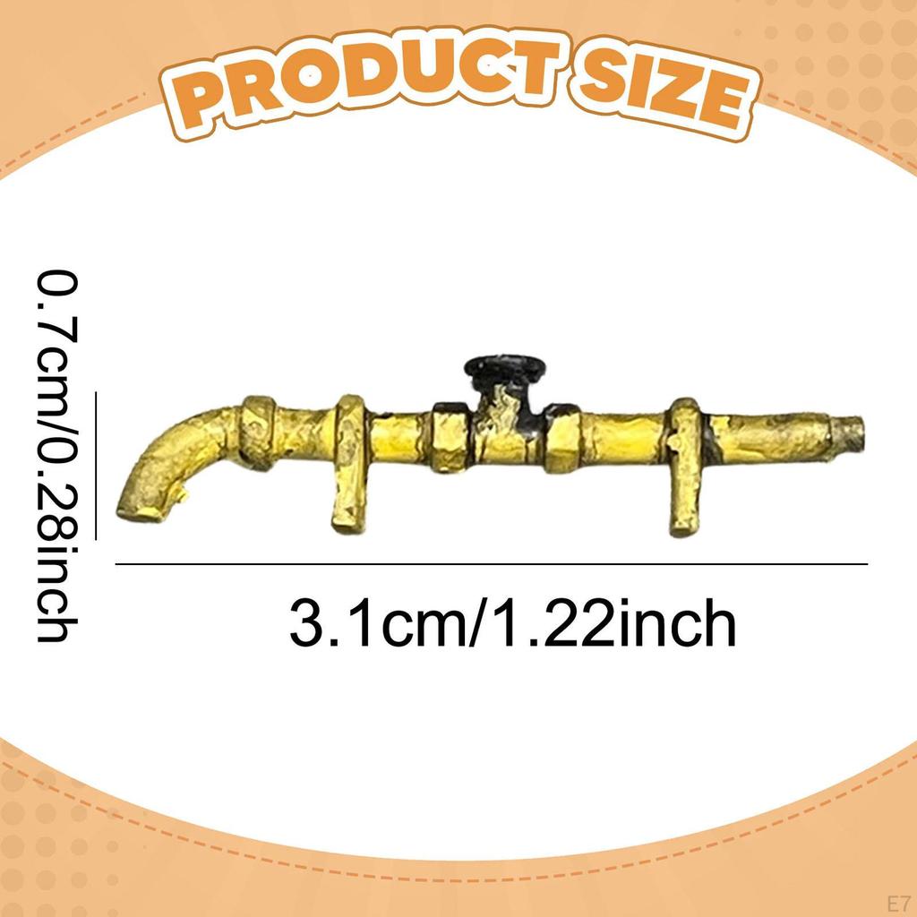 1/64 Scale Water Pipe Model Pipeline Diorama Accessories Creative Doll House Tiny