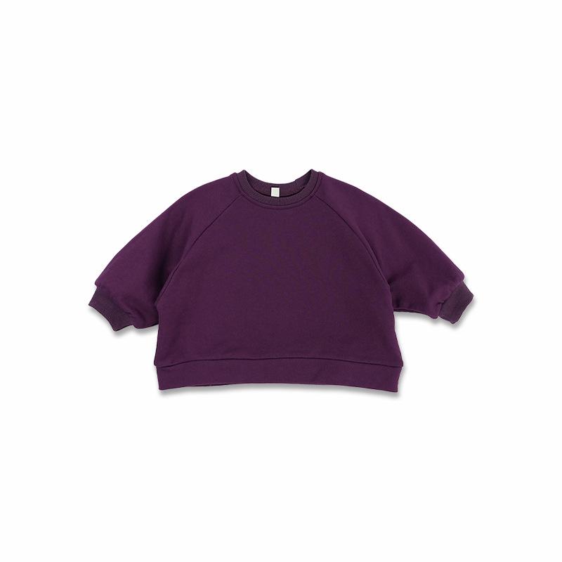 Korean Style Unisex Baby Sweatshirt - Thick Pure Cotton, Trendy Round Neck for Spring & Autumn