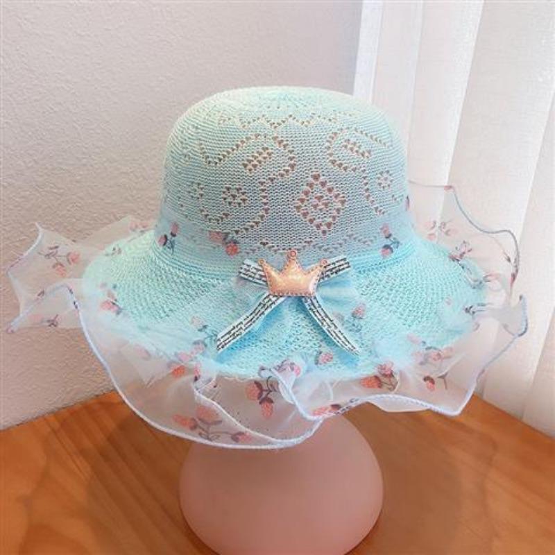 Children's Hat Women's Summer Sun Protection and Sunshade Hat Princess Beach Hat Summer Travel Thin Design Cute Girl