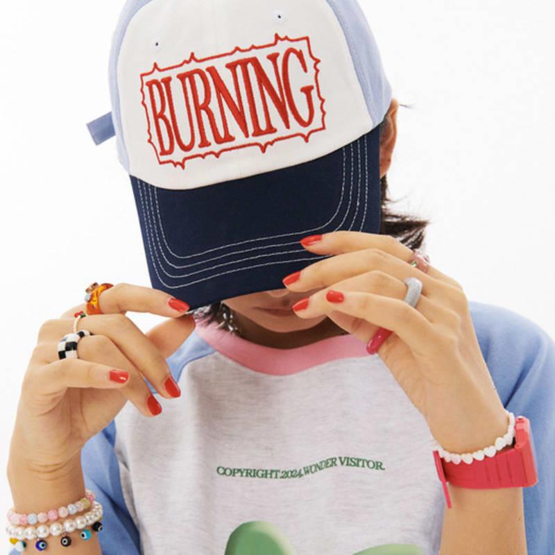 

WONDER VISITOR BURNING ball-cap [Navy] Navy_Free