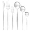 6Pcs/Set Colorful Dinnerware Cutlery Set Matte Knife Dessert Fork Spoons Flatware Silverware Stainless Steel Party Tableware Set