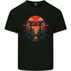Zachód słońca Torii Kultura Japonii Japońska Męska Bawełniana Koszulka T-shirt Top