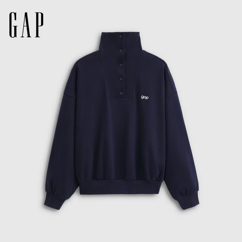 GAP Women s 2026 Spring Logo Embroidered Mock Neck Loose Sweatshirt L 6730₽