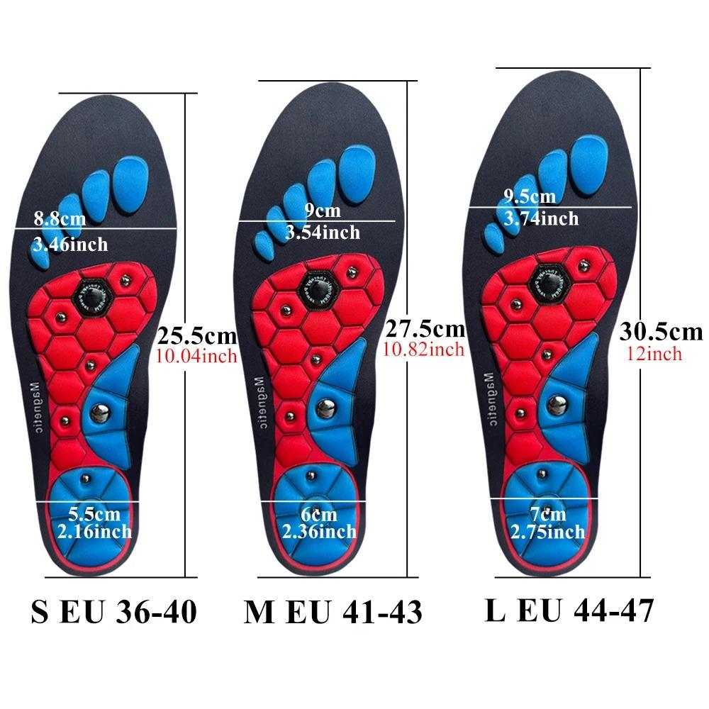 2 Pair Magnetic Massage Shoe Soles For Orthopedic Arch Support Foot Acupressure Massage Insole Relaxation Insole Comfort Soles