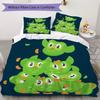 Doolingo-inspired Pattern Bedding,Quilt Set Quilt Cover Pillowcase Home Birthday Gift (1*duvet cover+2*pillowcase,without core)XSJT0917295