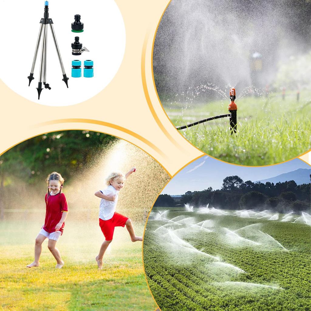 Lawn Tripod Sprinkler 360 Degree Sprinkler Stand Tripod Outdoor Adjustable Height Watering Equipment For Yard Flower Bed