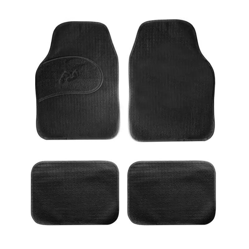 Direct Sale Car Floor Mats Front 65*44/Rear 43*33cm 4-Piece Set Small Foot-Shaped Mats Universal Flocking Floor Mats Ash