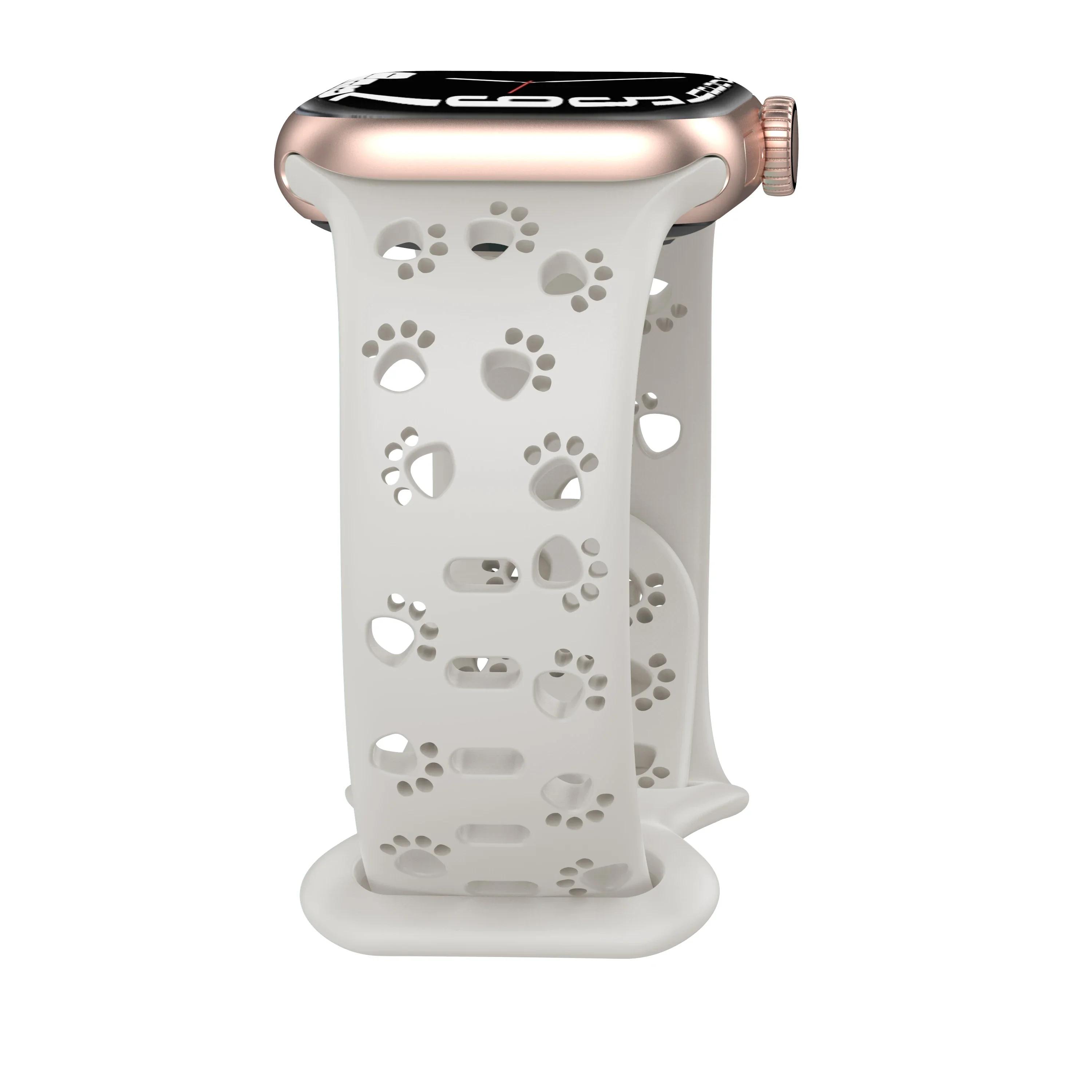 

Ремінець для годинника Силіконовий ремінець Dog Paw для Apple Watch Band 44 мм 41 мм 42 мм 40 мм 49 45 38 Браслет Correa iWatch Series Ultra 2/9/8/7/6/5/4/3/SE 42mm 44mm 45mm 49mm
