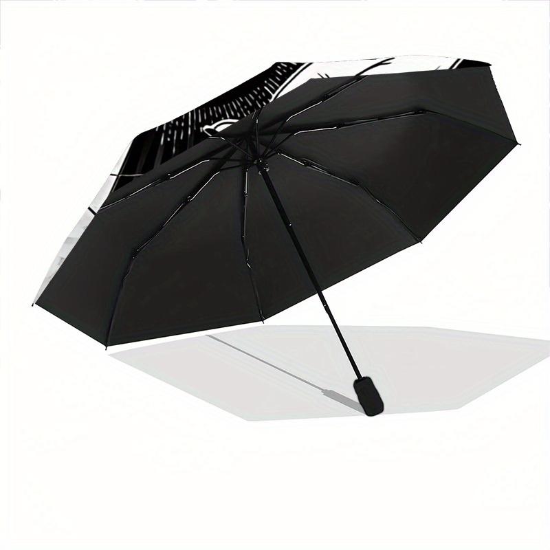 1pc Moonlight Stars Automatic Open/Close Umbrella with Windproof, Functional Design, 8-Rib Sturdy Canopy