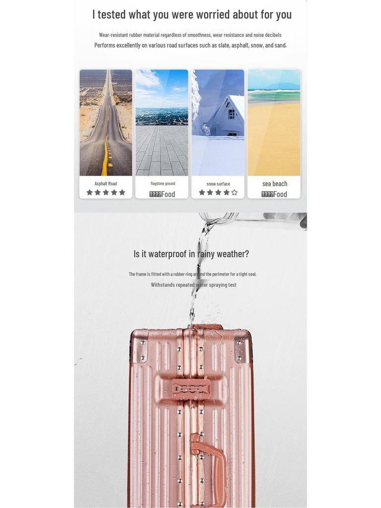 Aluminum Frame Luggage with Universal Wheels: 20", 24", 26" & 28" Carry-On Options for Students & Travelers