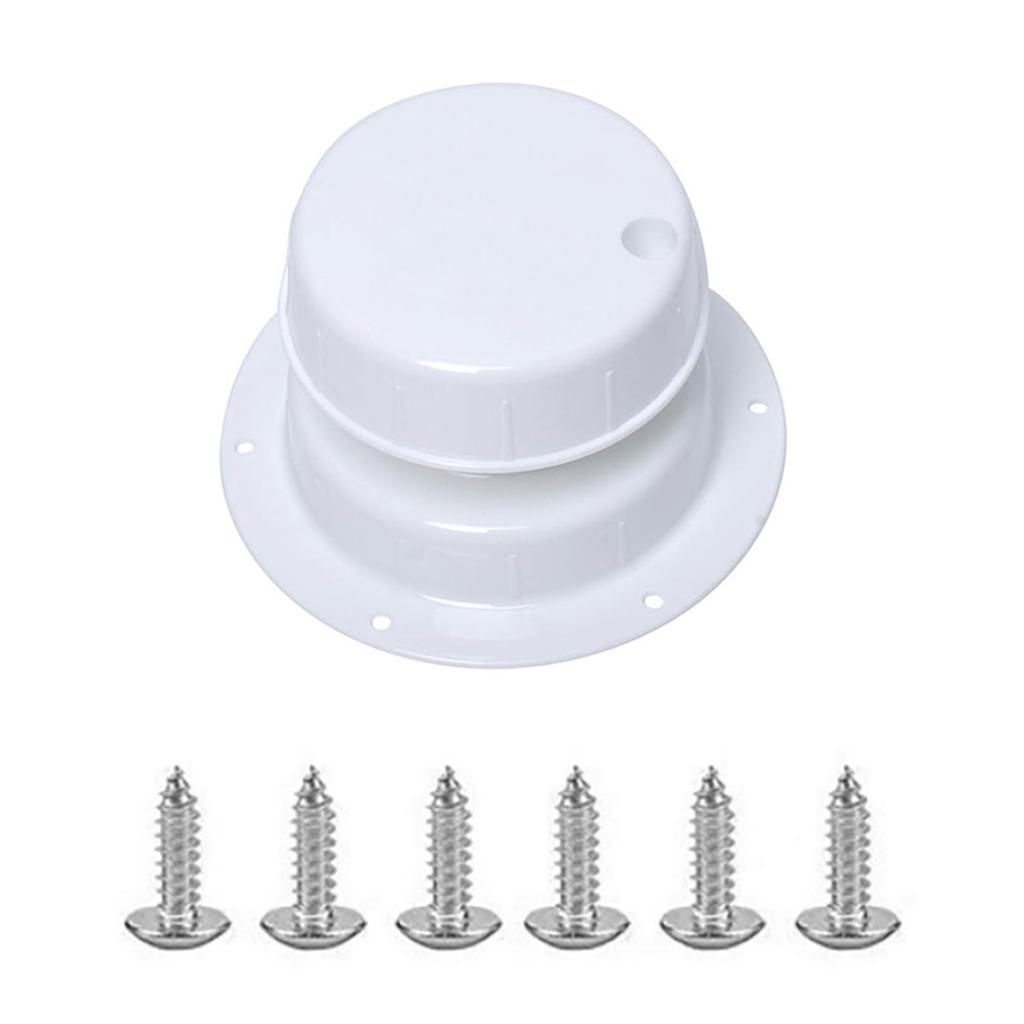 RV Plumbing Vent Cap Kit Duct Vent Cover with Screws for  Camper Trailer Motorhome, White
