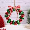 Metal Christmas Bell Decoration 13x20cm Small Christmas Wreath For Front Door Christmas Tree Holiday Hanging Decoration
