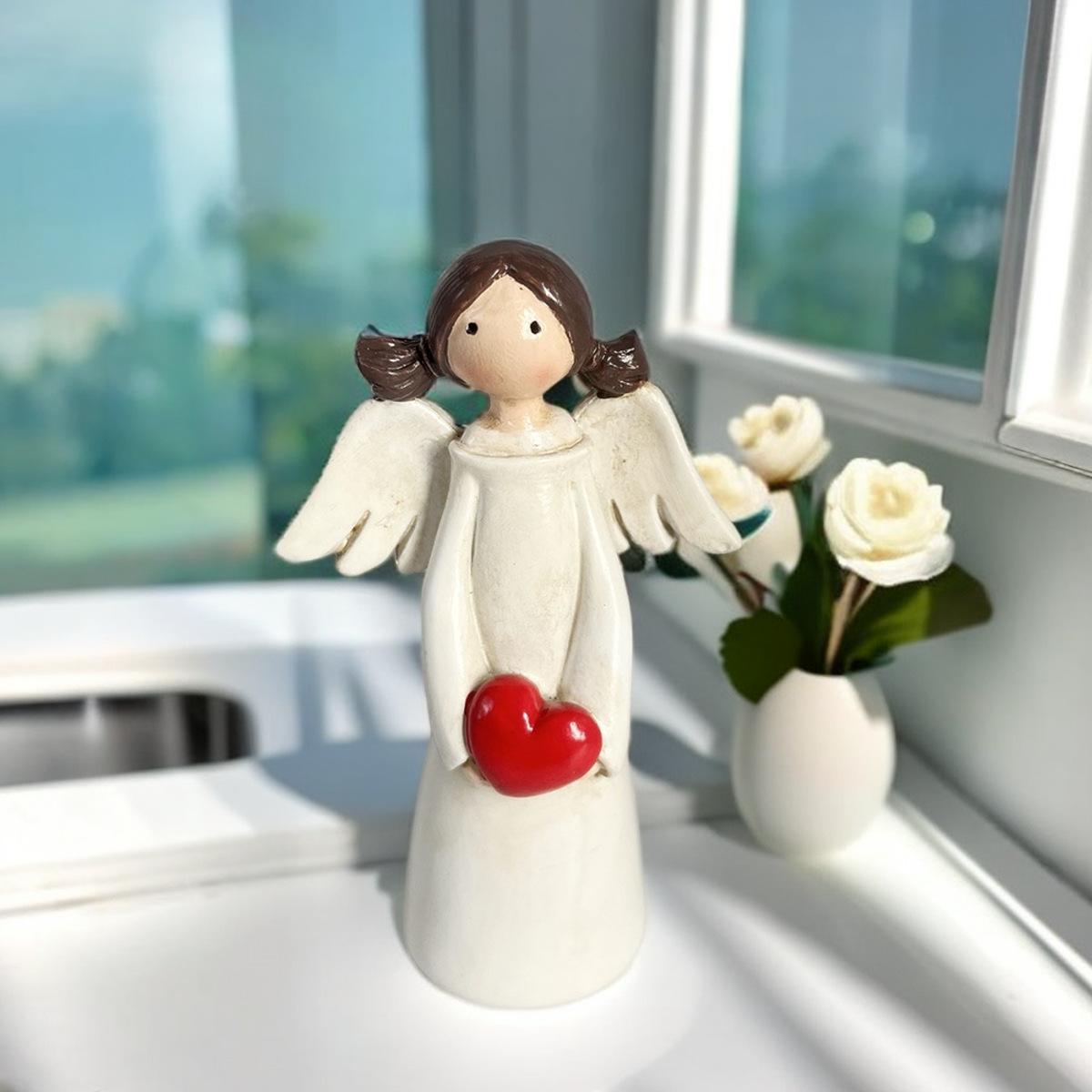 Дом Ангел Статуэтка Украшение Подарок на День матери Ангел Любви Мама Маленький Ангел Статуэтка Младенца