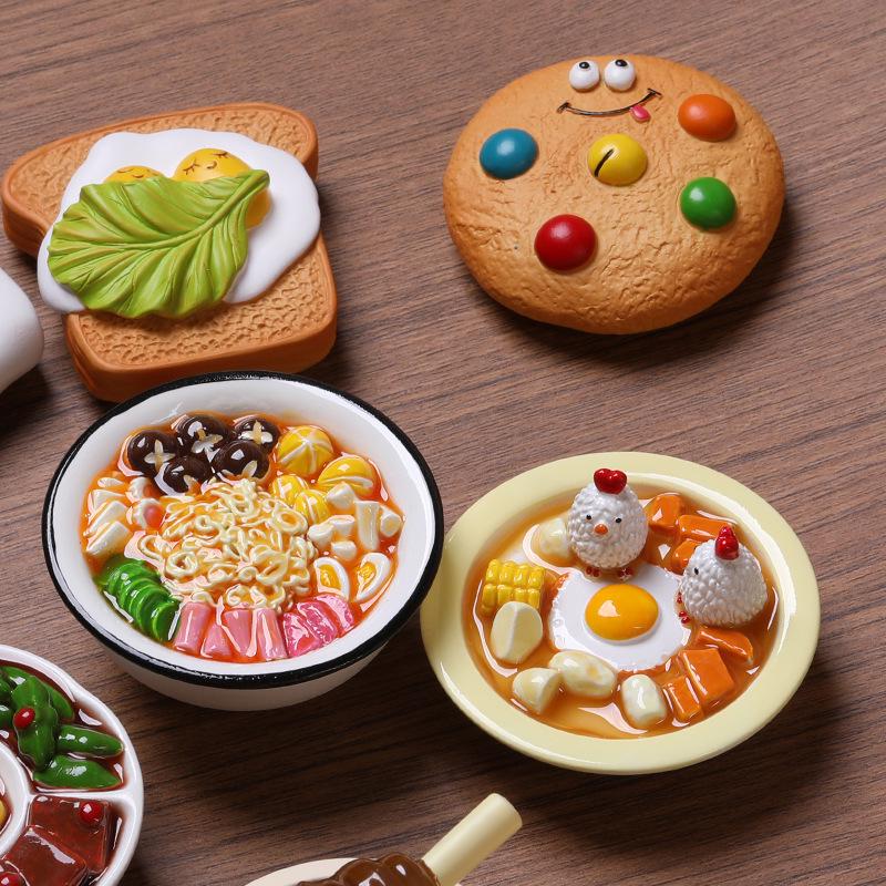 3D Gourmet Food Fridge Magnet - Creative Resin Decoration for Play