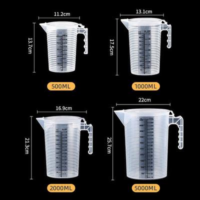 500-5000Ml Thickened Plastic Measuring Cup With Scale Food Grade Measuring Cup Experimental Measuring Cup Beaker Cup