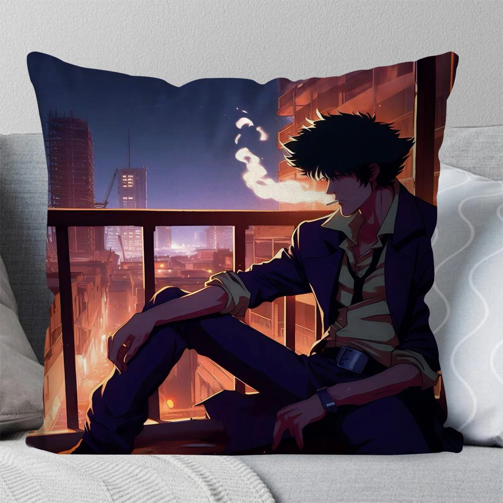 Animation C-Cowboy B-Bebop Spike Pillow Case Square Pillow Bedroom Sofa Leisure Comfort CushionLiving Room Home Decoration 40X40