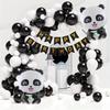 122pcs Panda Balloon Garland Party Decoration Set Black and White Balloon Arch Set Perfect for Birthdays Gender Reveals
