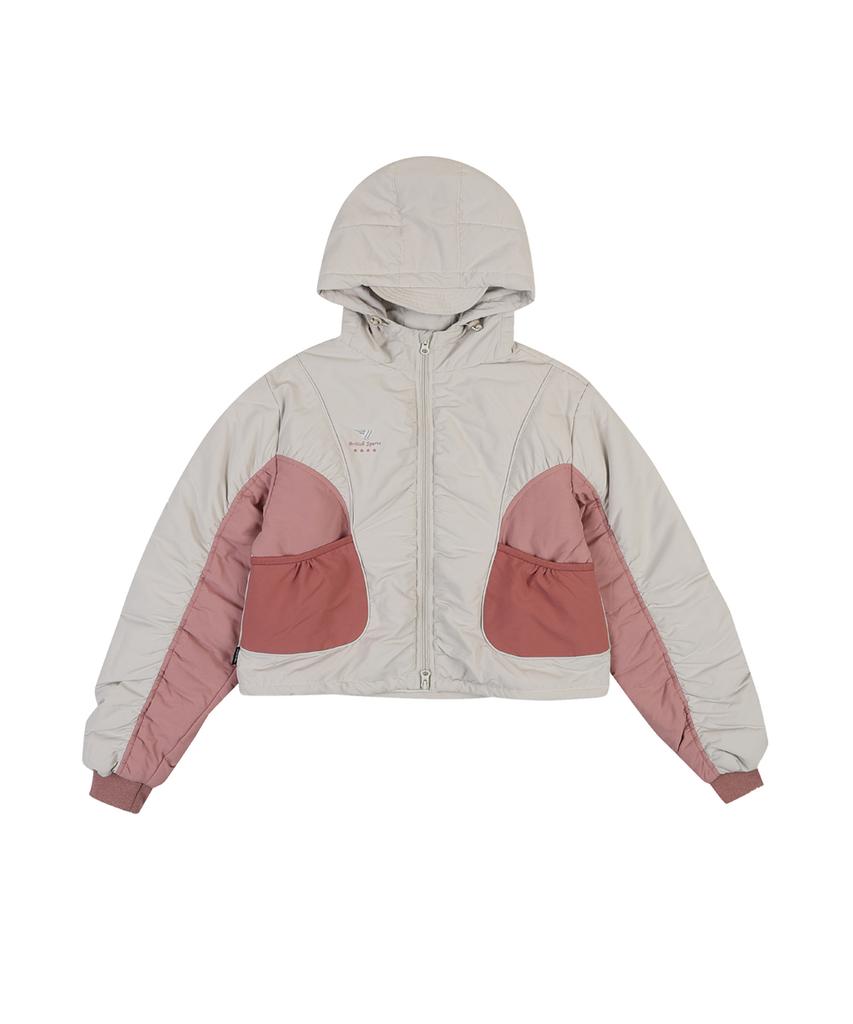 Gola W Active Padded Hood Half Zip-Up [Beige]