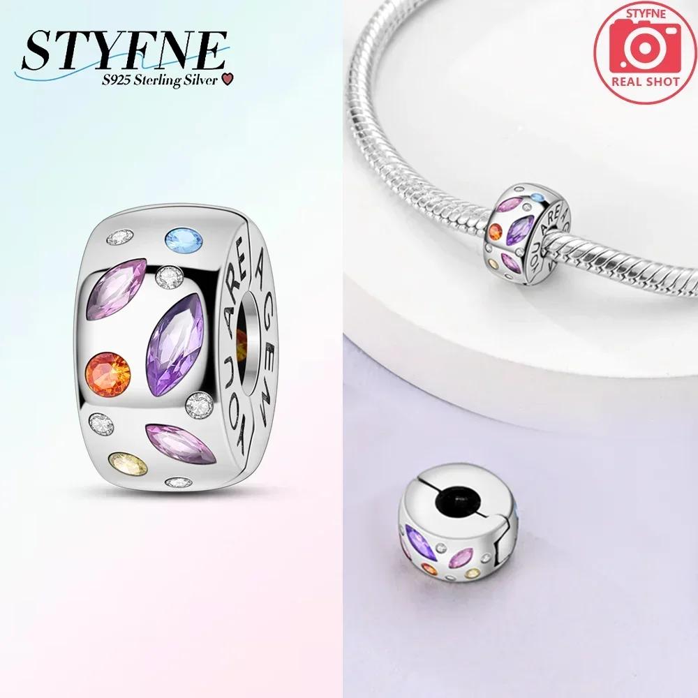 Exquisite Colored Zircon Cross Heart Love Original Copper Charms Beads Fit Bracelet Women Diy Fine Gifts Jewelry Accessory