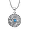 European and American Jewelry Gold-plated Rhinestone Blue Eye of Horus Pendant Necklace 2026