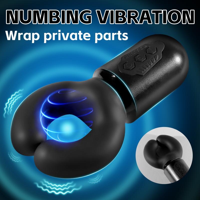 Penis Training Vibrator Glans Massage Stimulator Penis Exercise Lasting Masturbator 10 Frequency Vibration Adult Sex Toys